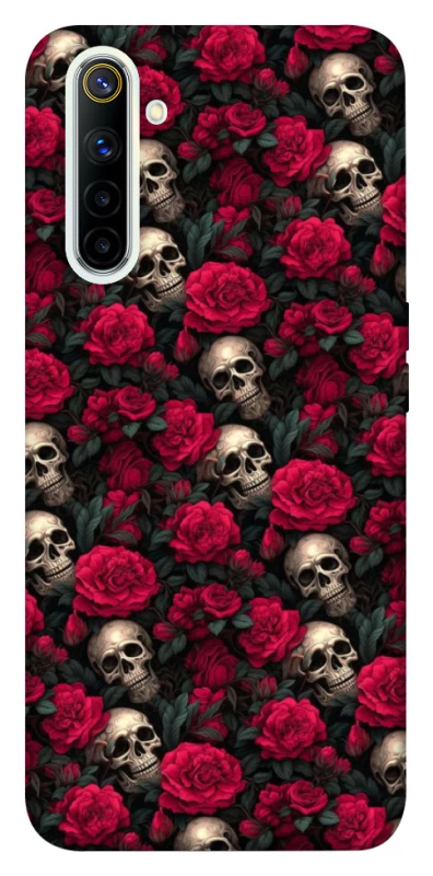 Чехол на Realme 6 Черепа и розы фото 1 из 1
