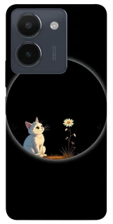 Чохол на Vivo Y36 Cat and flower фото 1 з 1