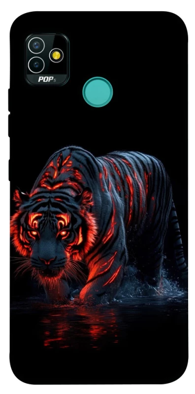 Чехол на TECNO POP 5 fire tiger фото 1 из 1