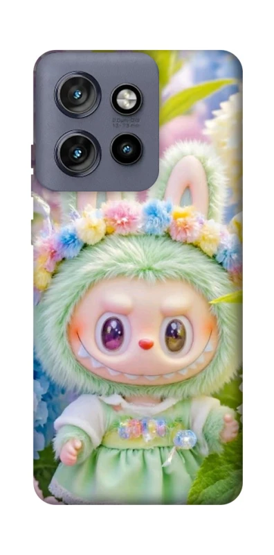 Чохол на Motorola Edge 50 Neo Labubu & Flowers ver.2 фото 1 з 1