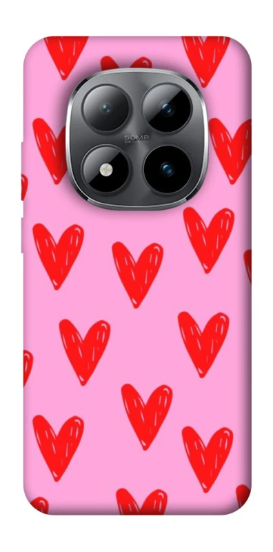 Чохол на Xiaomi Redmi Note 15 Pro 5G Red hearts 2 фото 1 з 1