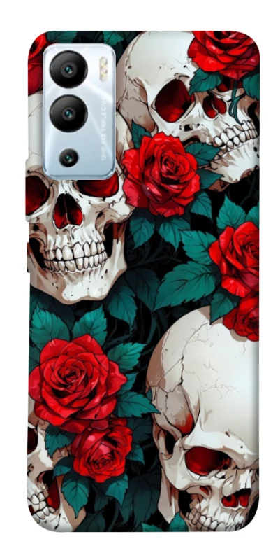 Чохол на Infinix Hot 12i skull and rose фото 1 з 1