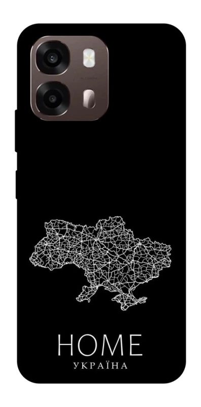 Чохол на Oppo A6 Ukraine black map фото 2 з 2
