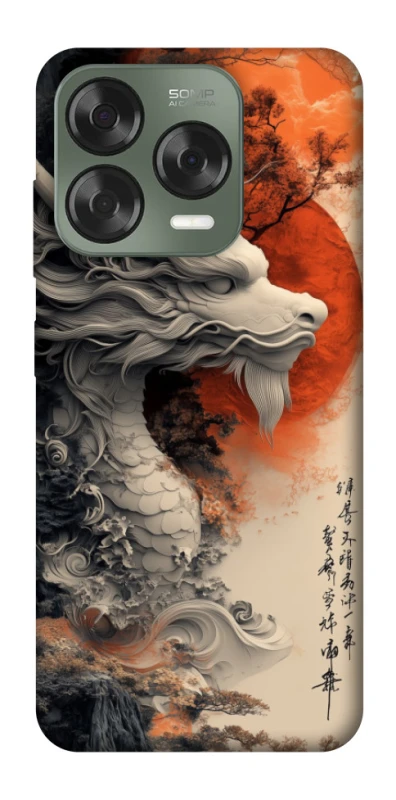 Чехол на ZTE Nubia V70 Design white dragon фото 1 из 1