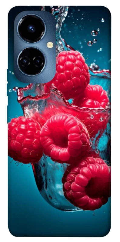 Чохол на TECNO Camon 19 Малинка у воді фото 1 з 1