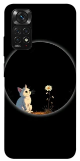Чехол на Xiaomi Redmi Note 11 (Global) / Note 11S Cat and flower фото 1 из 1