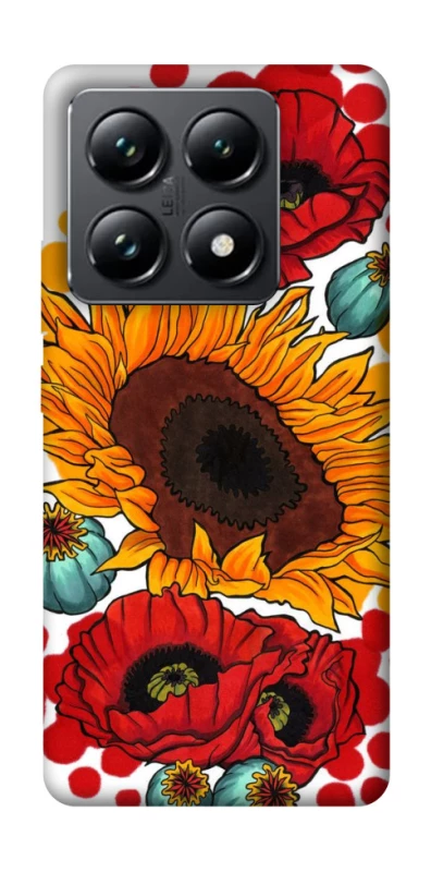 Чохол на Xiaomi 14T Pro Соняшники та маки фото 1 з 1