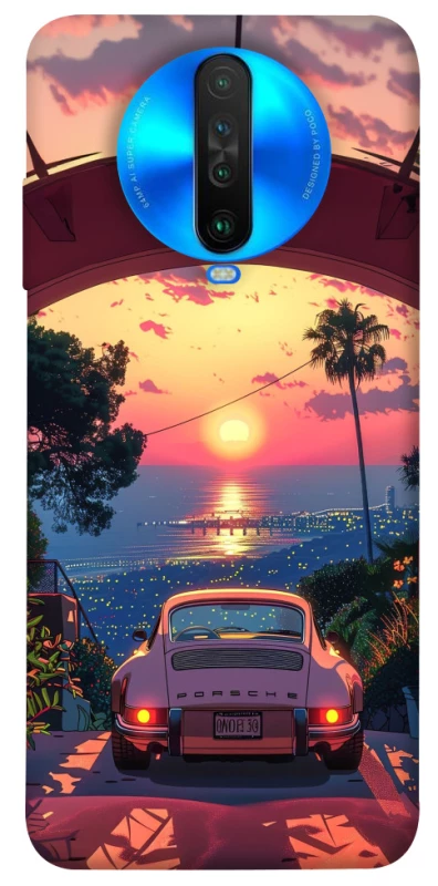 Чехол на Xiaomi Poco X2 Porsche at sunset фото 1 из 1
