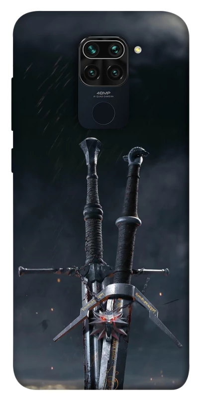 Чехол на Xiaomi Redmi Note 9 / Redmi 10X Мечи Ведьмака фото 1 из 1