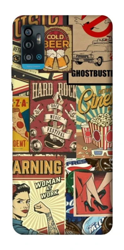 Чехол на ZTE Blade A71 Retro collage ver.2 фото 1 из 1