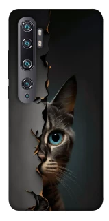Чехол на Xiaomi Mi Note 10 / Note 10 Pro / Mi CC9 Pro Кот-подглядыватель v2 фото 1 из 1