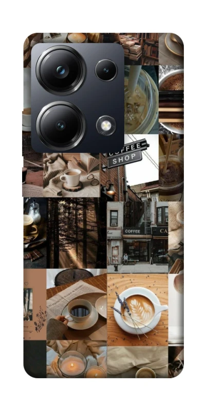 Чохол на Xiaomi Poco M6 Pro 4G Coffee collage ver.3 фото 1 з 1