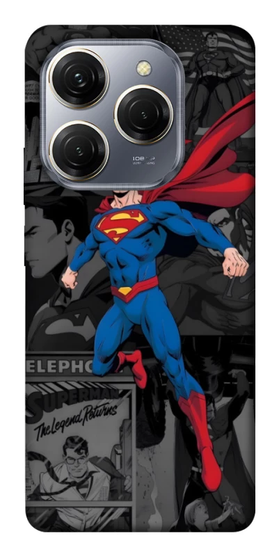 Чехол на TECNO Spark 20 Pro superman comics фото 1 из 1