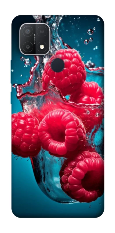 Чехол на Oppo A15s / A15 Малинка в воде фото 1 из 1