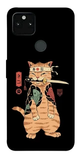 Чохол на Google Pixel 5A Кіт-самурай фото 1 з 1