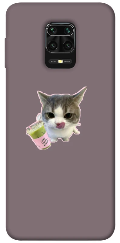 Чохол на Xiaomi Redmi Note 9s / Note 9 Pro / Note 9 Pro Max cat matcha фото 1 з 1