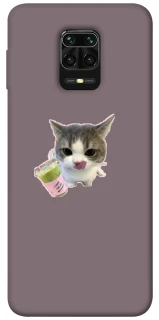 Чохол на Xiaomi Redmi Note 9s / Note 9 Pro / Note 9 Pro Max cat matcha фото 1 з 1
