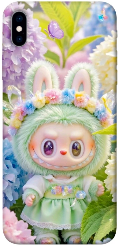 Чохол на Apple iPhone XS Max (6.5") Labubu & Flowers ver.2 фото 1 з 1