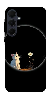 Чохол на Samsung Galaxy A35 Cat and flower фото 1 з 1