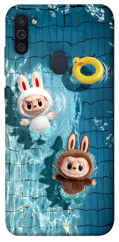 Чохол на Samsung Galaxy M11 Labubu in the pool фото 1 з 1