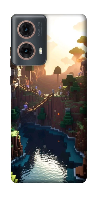Чохол на Motorola Moto G85 Minecraft sunset фото 1 з 1
