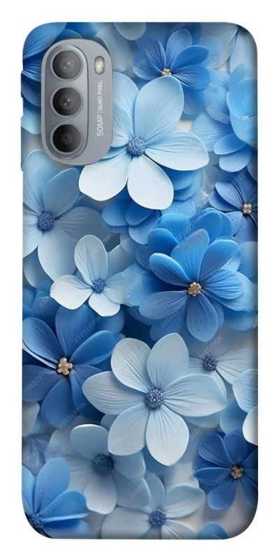 Чехол на Motorola Moto G31 Синие цветы фото 1 из 1