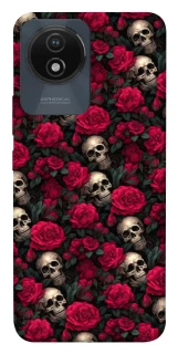 Чохол на Vivo Y02 Черепа та рози фото 1 з 1