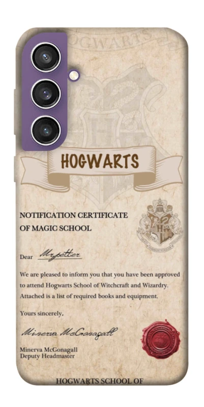 Чехол на Samsung Galaxy S23 FE The Hogwarts acceptance letter фото 1 из 1