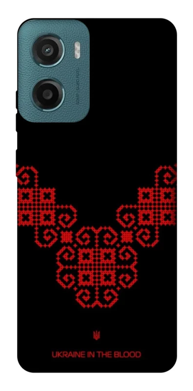 Чехол на Motorola Moto G06 Черно-красная вышиванка фото 1 из 1