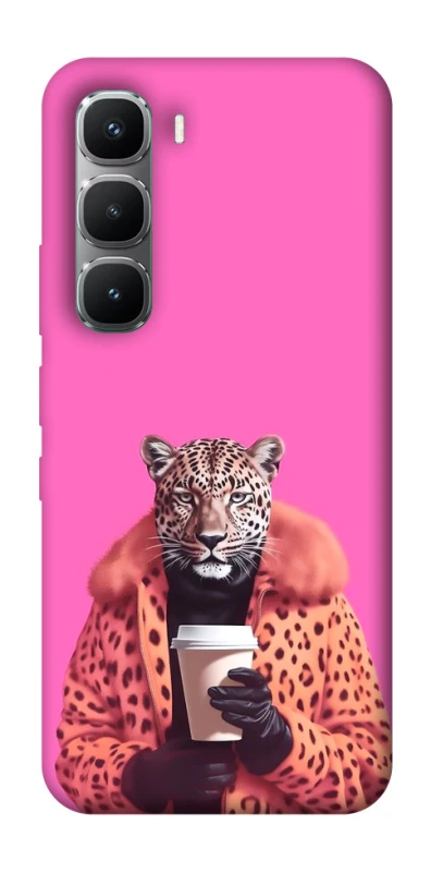 Чохол на Infinix Hot 60 Pro Леопард з кавою фото 1 з 1