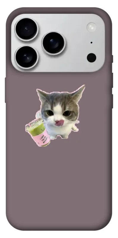 Чехол на Apple iPhone 18 Pro Max cat matcha фото 1 из 1