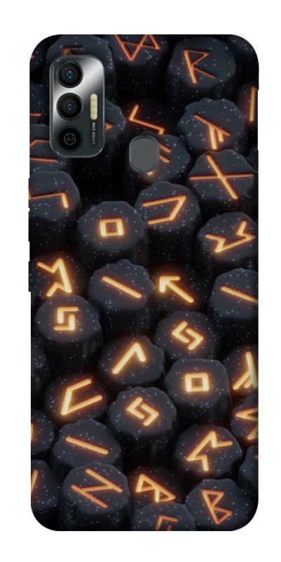 Чехол на TECNO Spark 7 Огненые руны фото 1 из 1