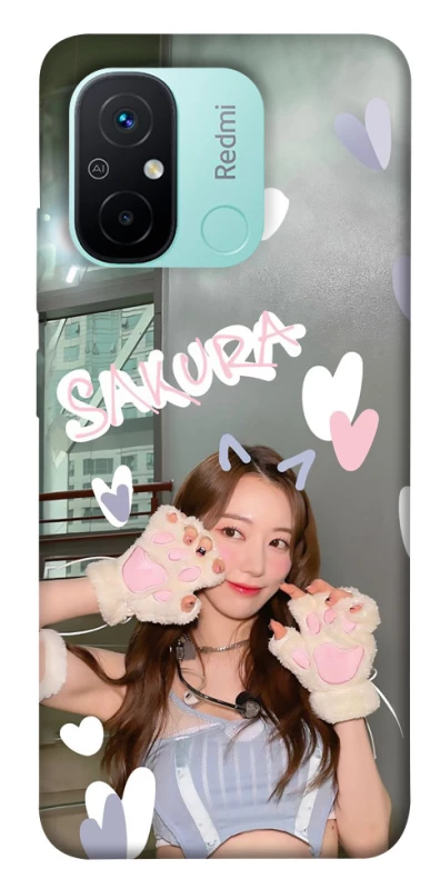 Чехол на Xiaomi Redmi 12C / Poco C55 Sakura - LE SSERAFIM фото 1 из 1