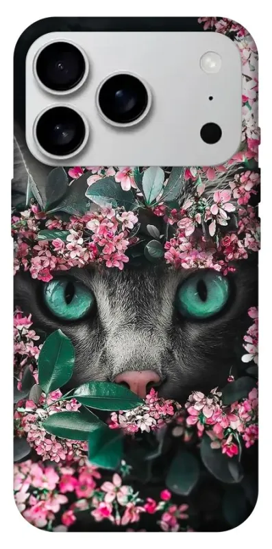 Чехол на Apple iPhone 18 Pro Max Кот в цветах фото 1 из 2