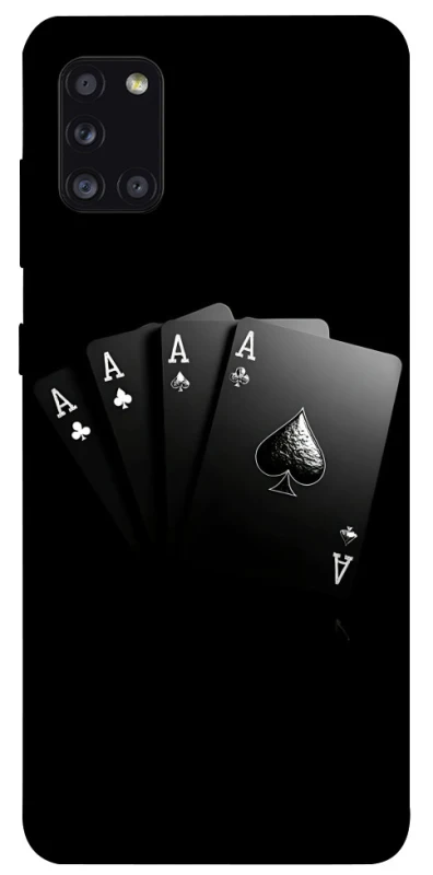 Чохол на Samsung Galaxy A31 Black Cards фото 1 з 1
