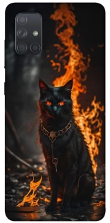 Чохол на Samsung Galaxy A71 Вогняний кіт фото 1 з 1