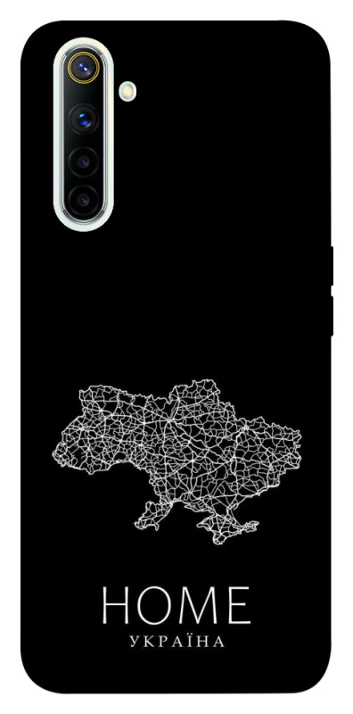 Чохол на Realme 6 Ukraine black map фото 1 з 1