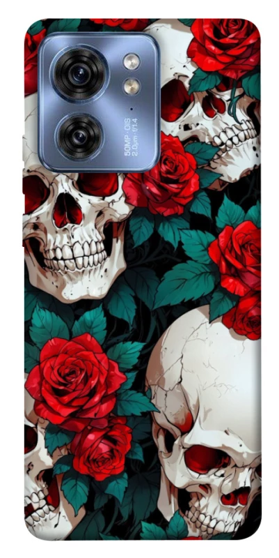 Чехол на Motorola Edge 40 skull and rose фото 1 из 1