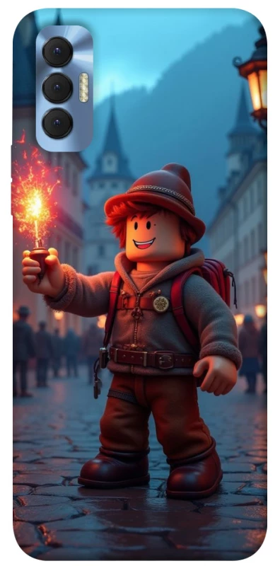 Чохол на TECNO Spark 8P Roblox Fire Logo Blue Flames фото 1 з 1