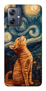 Чохол на Motorola Moto G54 van gogh cat фото 1 Чохол на Motorola Moto G54 van gogh cat фото 1 з 1