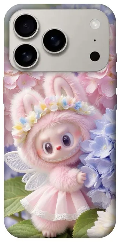 Чехол на Apple iPhone 18 Pro Labubu & Flowers ver.1 фото 2 из 2
