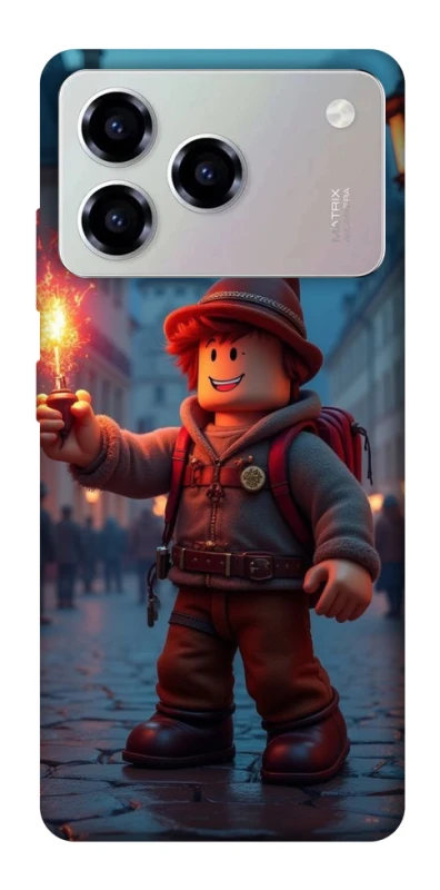 Чохол на ZTE Blade A76 Roblox Fire Logo Blue Flames фото 1 з 1