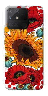 Чохол на Realme Narzo 50A Соняшники та маки фото 1 з 1