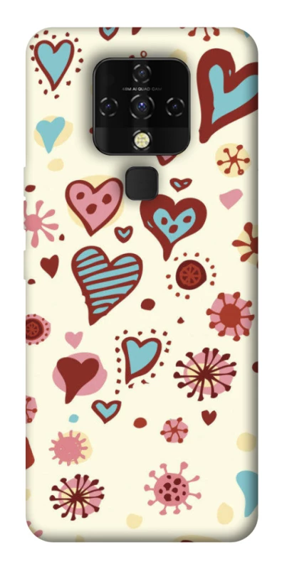 Чохол на TECNO Camon 16 SE Pretty hearts фото 1 з 1