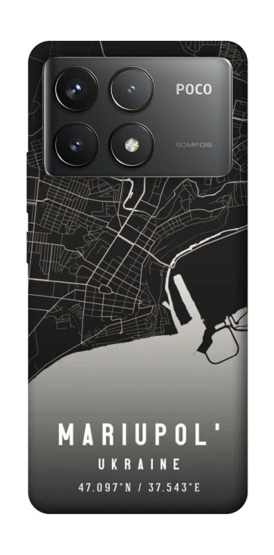 Чехол на Xiaomi Poco F6 Pro Mariupol map фото 1 из 1