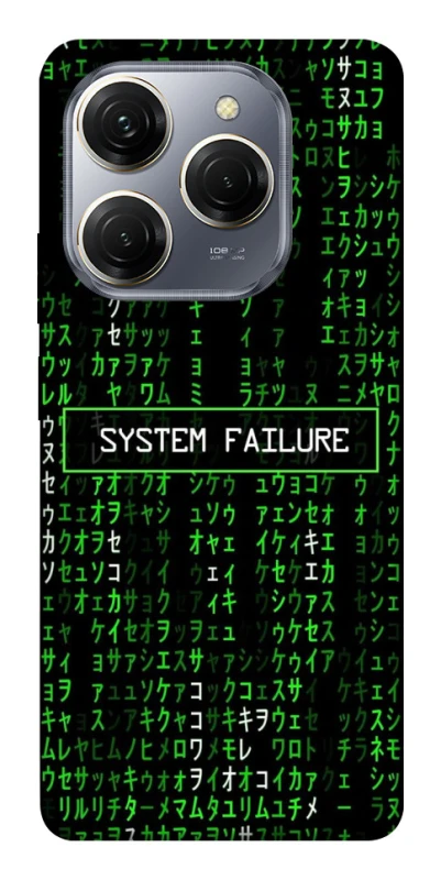 Чехол на TECNO Spark 20 Pro Matrix system failure фото 1 Чехол на TECNO Spark 20 Pro Matrix system failure фото 1 из 1