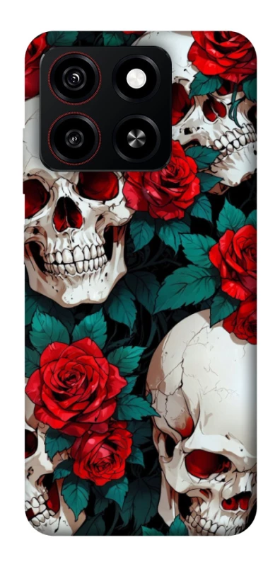 Чохол на ZTE Blade A35 4G skull and rose фото 1 з 1