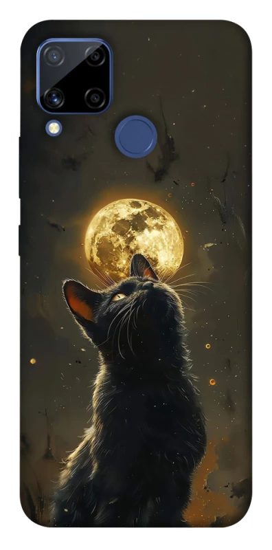 Чохол на Realme C15 Кіт під місяцем v2 фото 1 з 1