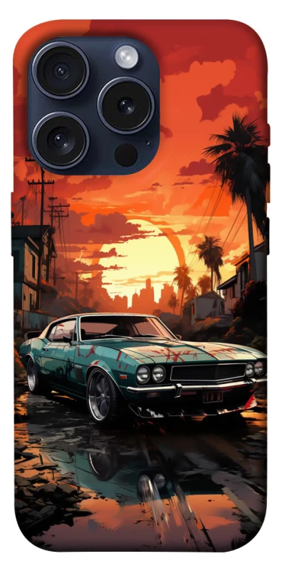 Чехол на Apple iPhone 15 Pro (6.1") Car at sunset фото 1 из 1