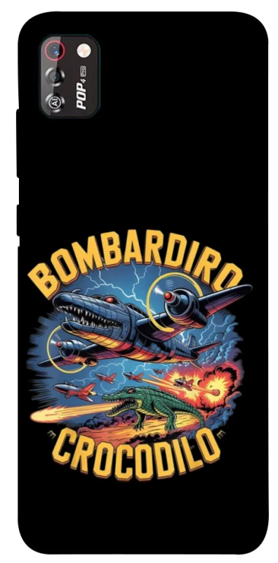 Чехол на TECNO POP 4 Pro Bombardino Crocodilo v2 фото 1 из 1